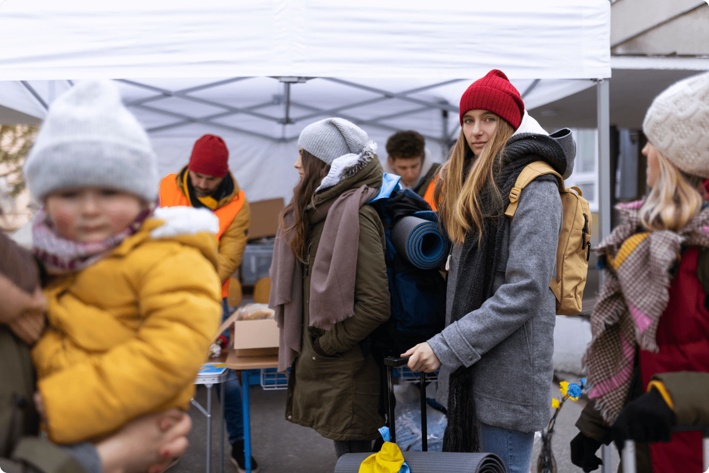 Flüchtlinge kommen an in Deutschland