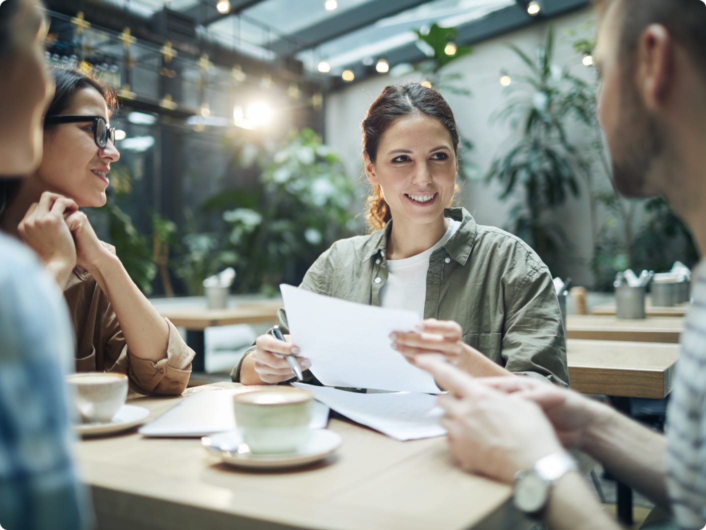 Personen die ein Geschäftsmeeting haben